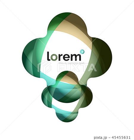 Abstract geometric design logo made of flowing elements Abstract geometric design logo made of flowing elements 45455631