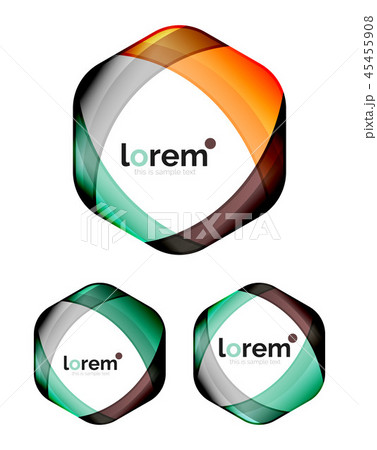 Set of geometric convergence vector icons 45455908