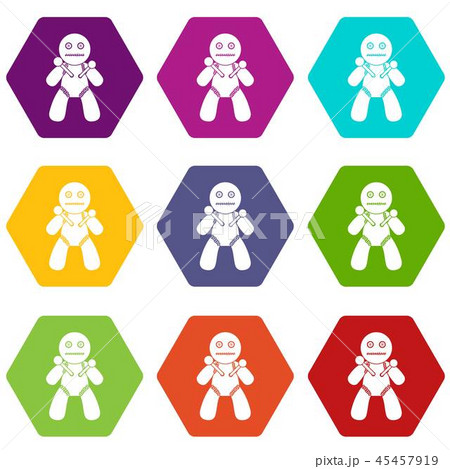 Voodoo icons set 9 vector Voodoo icons set 9 vector 45457919