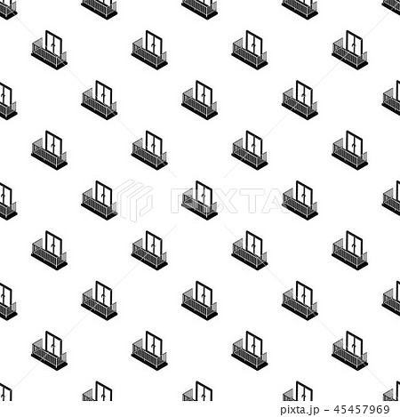 Balcony with metal fencing pattern vector seamless 45457969