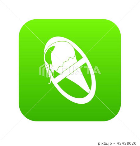 No ice cream icon green vector 45458020