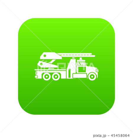 Fire engine icon digital green Fire engine icon digital green 45458064