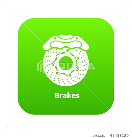 Brakes icon green vector Brakes icon green vector 45458129