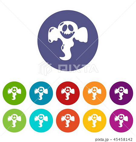 Ghost scaring icon, simple black style Ghost scaring icon, simple black style 45458142