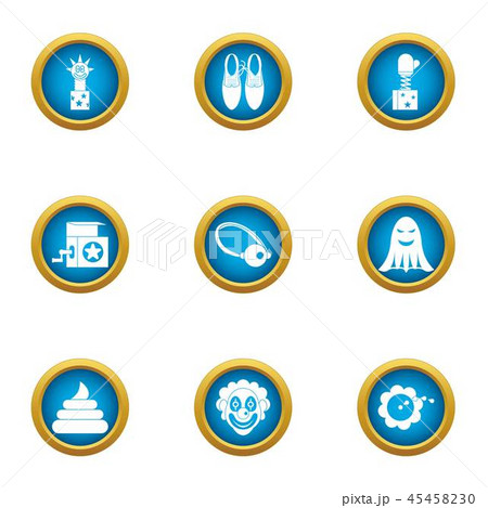 Suddenly icons set, flat style 45458230
