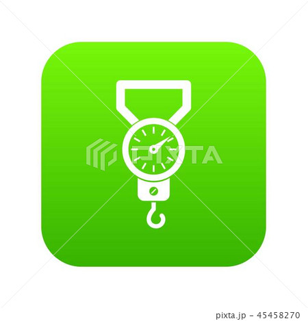 Spring scale icon digital green 45458270
