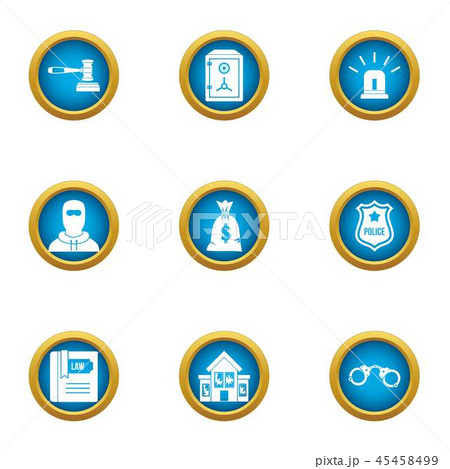 Dibs icons set, flat style Dibs icons set, flat style 45458499