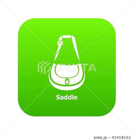 Saddle bag icon green vector Saddle bag icon green vector 45458532