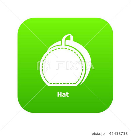 Hat bag icon green vector Hat bag icon green vector 45458758