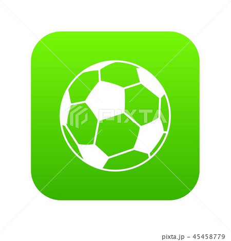 Soccer ball icon digital green 45458779