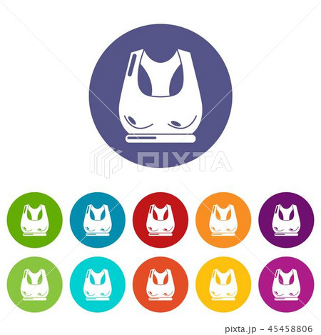 Brassiere sport icon, simple black style 45458806