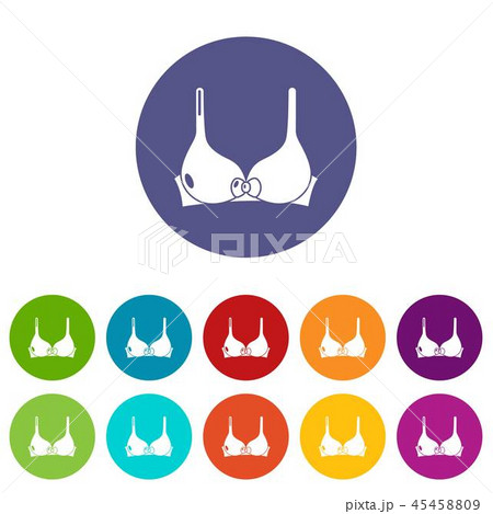 Brassiere icon, simple black style Brassiere icon, simple black style 45458809