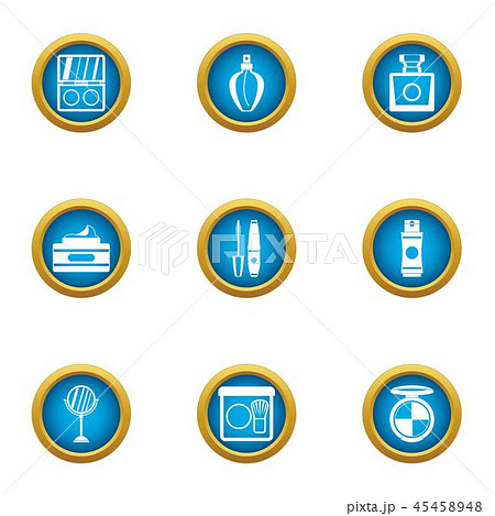 Powder icons set, flat style Powder icons set, flat style 45458948