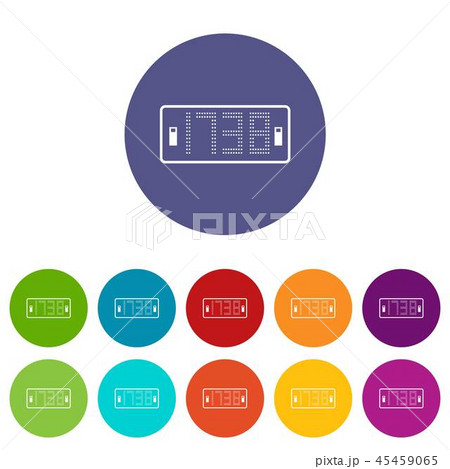 Football scoreboard modern icon, simple black style 45459065