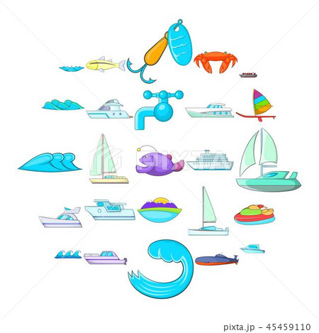 Dip icons set, cartoon style Dip icons set, cartoon style 45459110