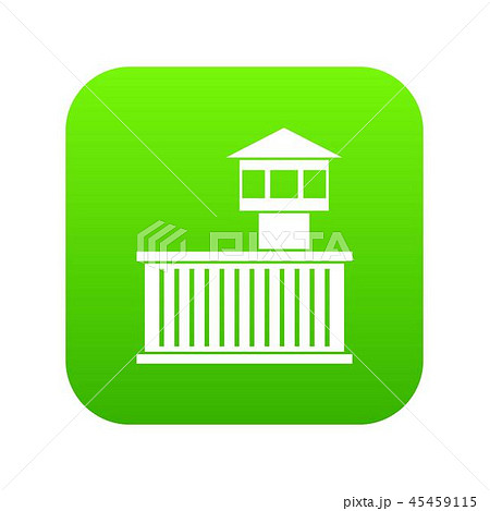 Prison tower icon digital green Prison tower icon digital green 45459115