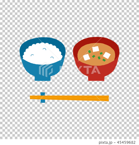 Rice and miso soup 45459682