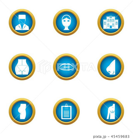 Increase icons set, flat style 45459683