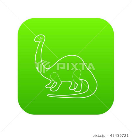 Apatosaurus dinosaur icon green vectorのイラスト素材 [45459721] - PIXTA