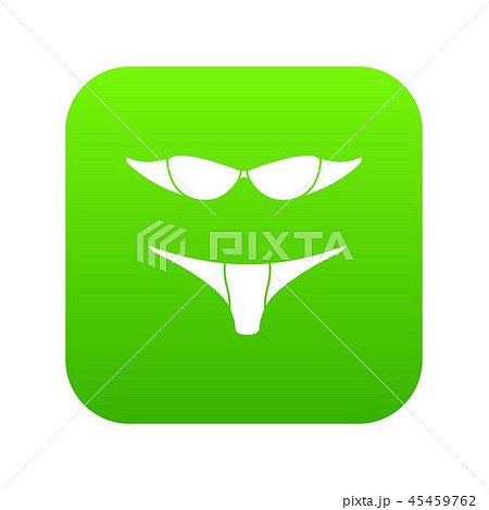 Retro bikini icon green vector Retro bikini icon green vector 45459762