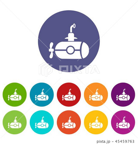 Bathyscaphe with screw icon, simple style. Bathyscaphe with screw icon, simple style. 45459763