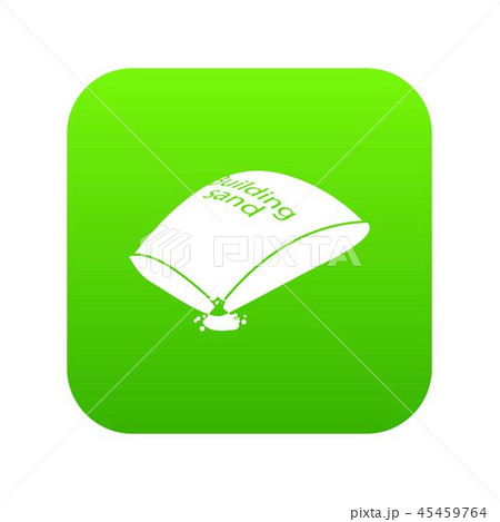 Sand bag icon green vector 45459764