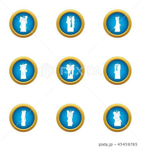 Candlestick icons set, flat style Candlestick icons set, flat style 45459765