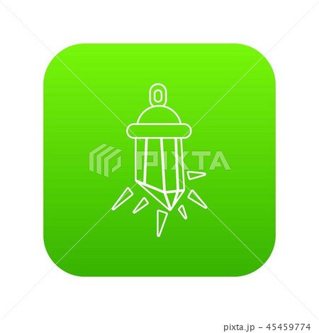 Diamond amulet icon green vector 45459774