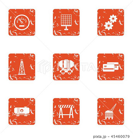 Fast construction icons set, grunge styleのイラスト素材 [45460079] - PIXTA