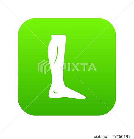 Human leg icon digital green Human leg icon digital green 45460197