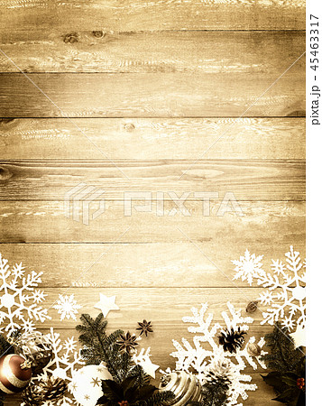 背景-木目-クリスマス-飾り 背景-木目-クリスマス-飾り 45463317