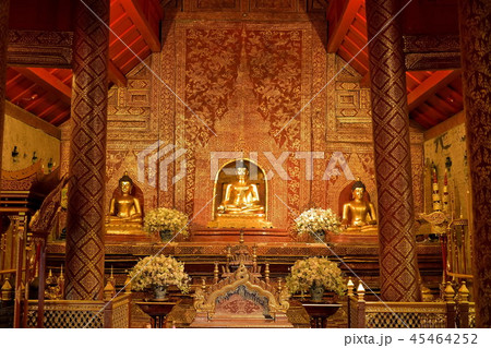 The interior of the Buddhist temple. The interior of the Buddhist temple. 45464252