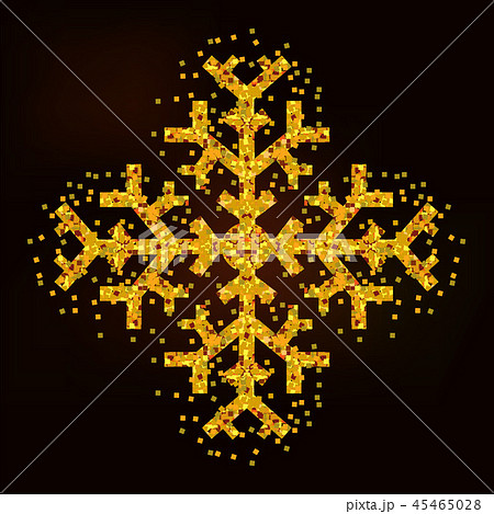 Magic Golden Snowflake 45465028