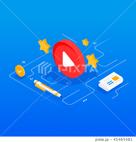 Vector concept for online education. Vector concept for online education. 45465481