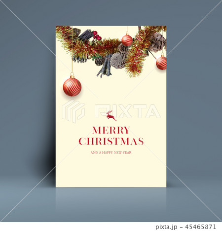 クリスマス 新年 カードのイラスト素材 45465871 Pixta