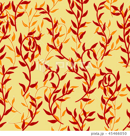 Liana spreads red leaves creeper seamless pattern background vector 45466050