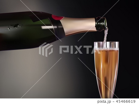 Champagne Bottle and Wineglass Background Champagne Bottle and Wineglass Background 45466619