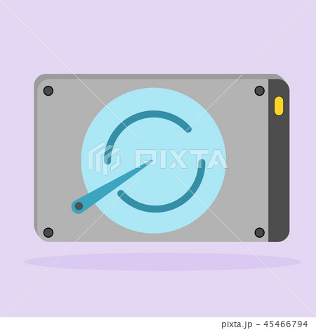 Hard disc drive icon On color Background, Hard disc drive icon On color Background, 45466794