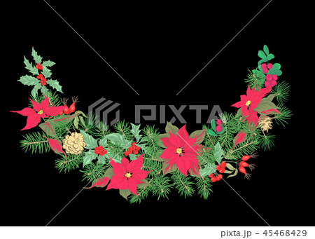 Christmas decoration, wreath made of fir branches 45468429