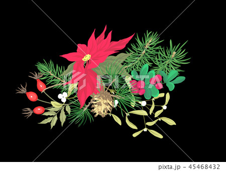 Christmas decoration, wreath made of fir branches 45468432
