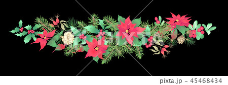 Christmas decoration, wreath made of fir branches Christmas decoration, wreath made of fir branches 45468434