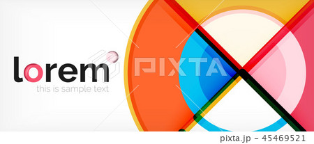 Circle abstract background, bright colorful round geometric shapes 45469521