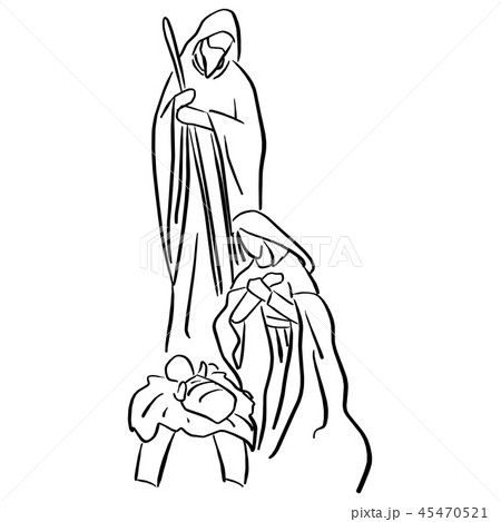 Christmas Christian Nativity Scene of baby Jesus Christmas Christian Nativity Scene of baby Jesus 45470521