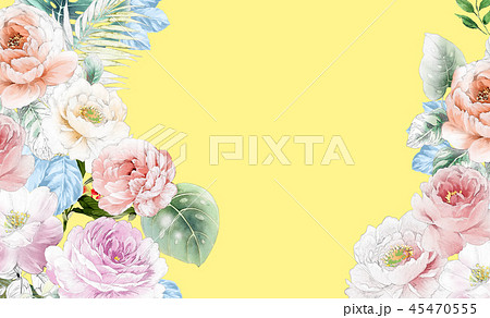 透明水彩 水彩画 花 45470555