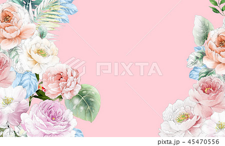 透明水彩 水彩画 花 45470556
