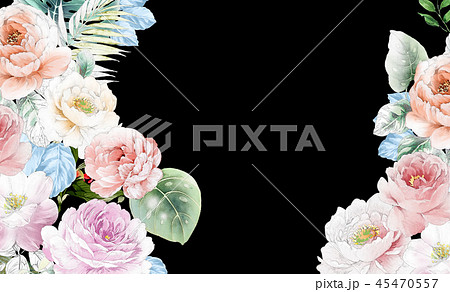 透明水彩 水彩画 花 45470557