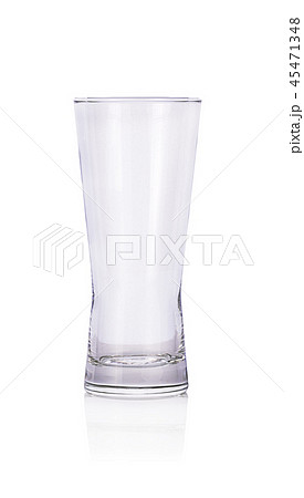 Empty glass for water, juice or milk on white Empty glass for water, juice or milk on white 45471348