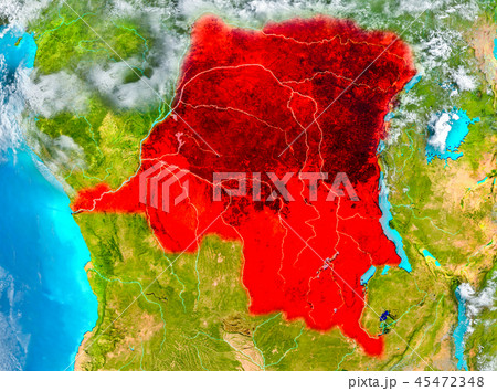 Democratic Republic of Congo in red on Earth Democratic Republic of Congo in red on Earth 45472348