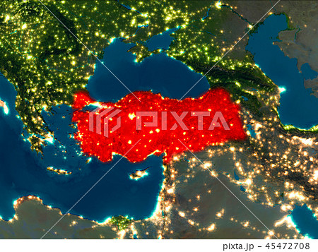 Turkey in red at night 45472708