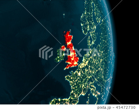 United Kingdom at night 45472730